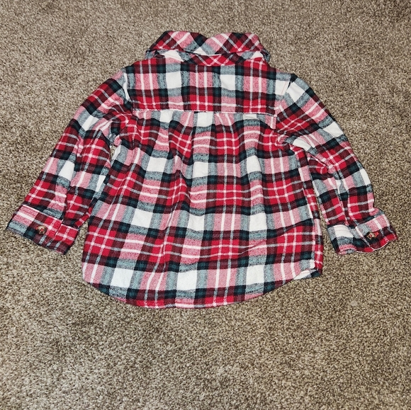 Carter's Just One You 12 Months Long Sleeve Flannel Button Up Shirt - Picture 8 of 8